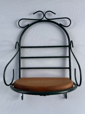 Small Wire Frame and Wood Shelf Cottagecore Decor